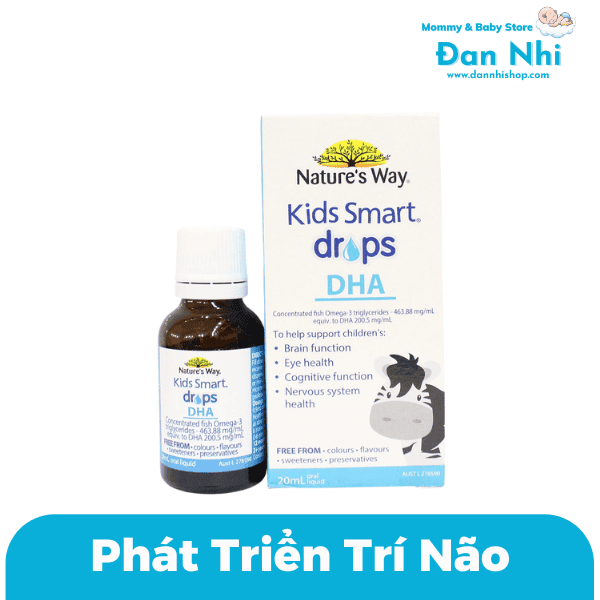 DHA Dạng Giọt Nature's Way Kids Smart Drops DHA 20ml Cho Bé