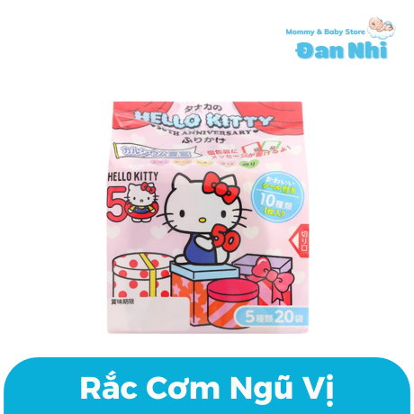 Gia Vị Rắc Cơm Hello Kitty Nhật Túi 20 Gói Cho Bé Ăn Dặm