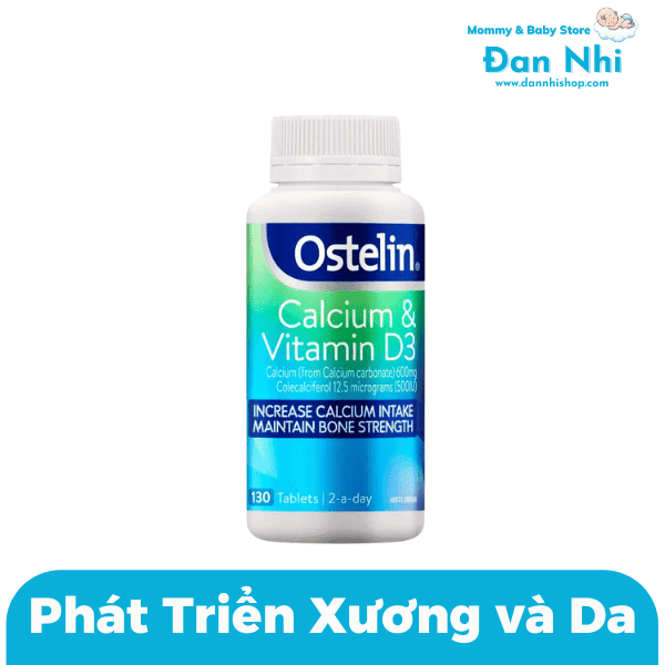 Ostelin Viên Nén Bổ Sung Canxi Calcium & Vitamin D3 130 Viên