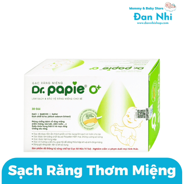 Rơ Lưỡi Gạc Răng Miệng Dr.Papie 30 Miếng/ Hộp