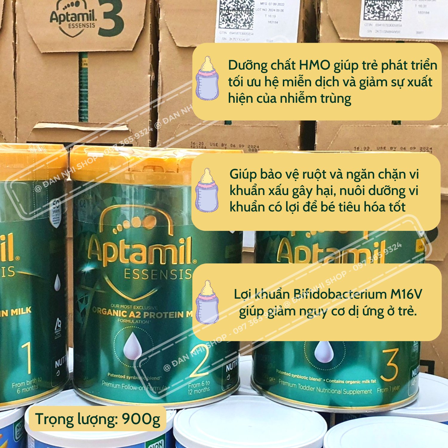 Sữa Aptamil Essensis Organic A2 900g Úc Mẫu Mới - Image 6